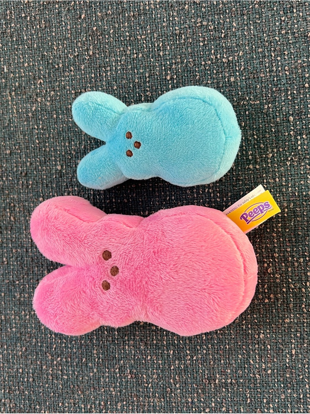 Plush Bunny peep - Pink & Blue mini size